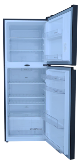 REF 9169WB CHROME HAIRLINE BLACK Double Door Refrigerator