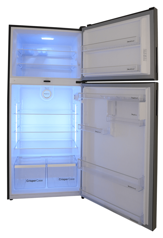 91999 Chrome Pro Hairline Silver Double Door Refrigerator