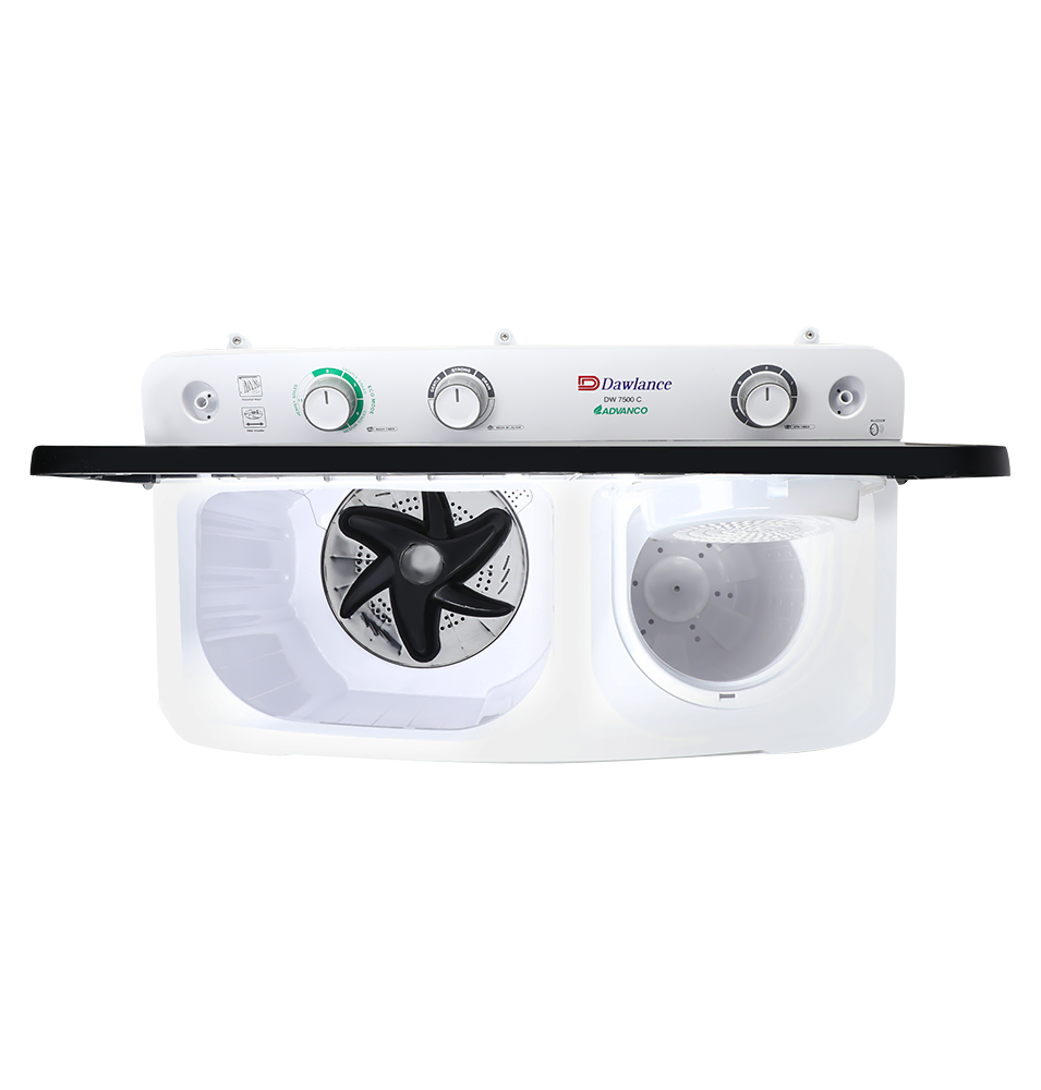 DW 7500 TWIN TUB CLEAR LID (WHITE) 