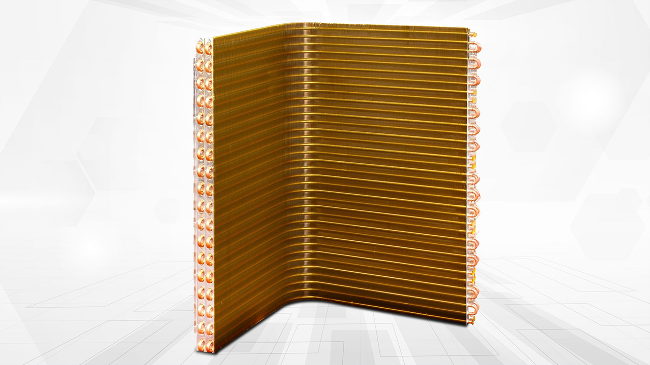 Efficient Heat Transfer by Double Row Condenser